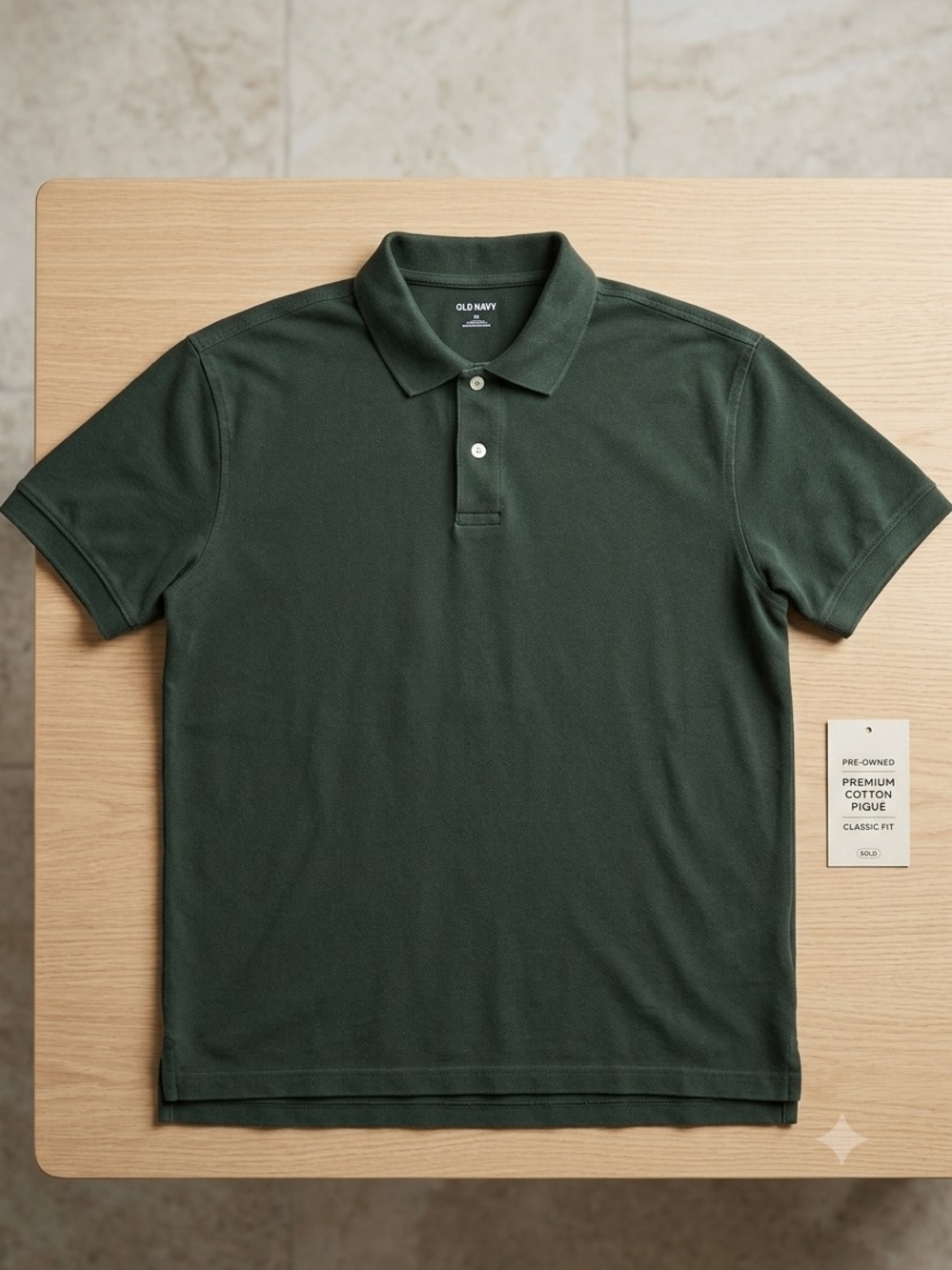 Old Navy Men's Polo Shirt - Forest Green